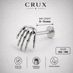 Skeleton Hand F136 Titanium flat-back jewelry image 10