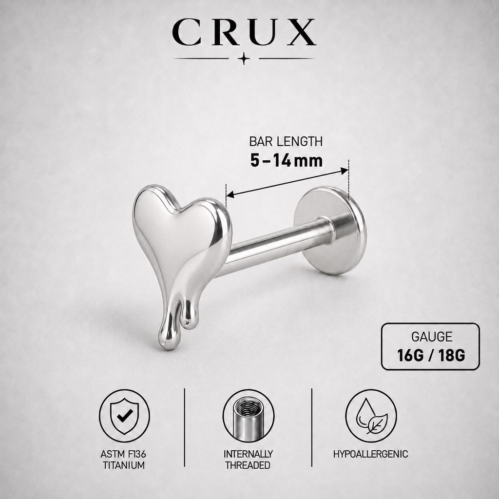 Melting Heart F136 Titanium flat-back jewelry image 13