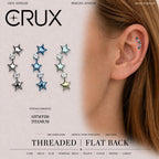 Triple Star F136 Titanium flat-back jewelry image 01