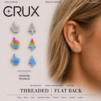 Pixel Cursor F136 Titanium flat-back jewelry image 01