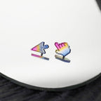 Pixel Cursor F136 Titanium flat-back jewelry image 05