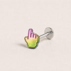 Pixel Cursor F136 Titanium flat-back jewelry image 10