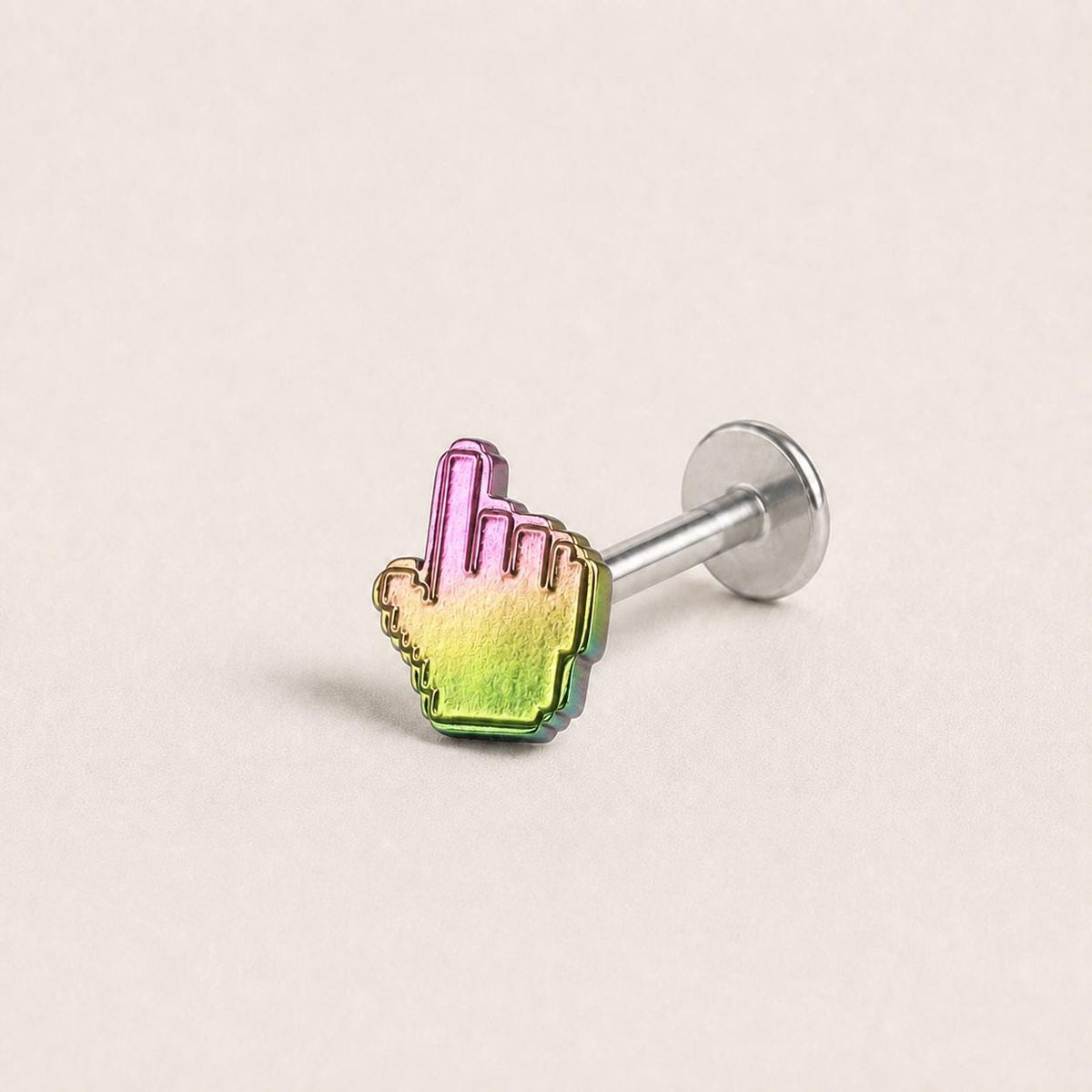 Pixel Cursor F136 Titanium flat-back jewelry image 10