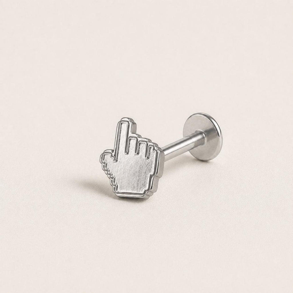 Pixel Cursor F136 Titanium flat-back jewelry image 11