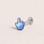 Pixel Cursor F136 Titanium flat-back jewelry image 12