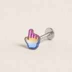Pixel Cursor F136 Titanium flat-back jewelry image 17
