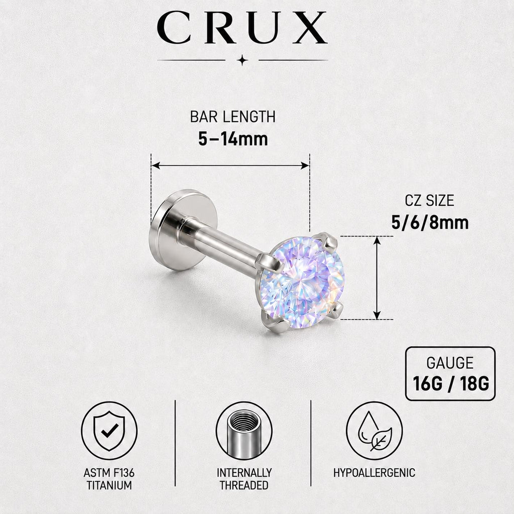 Starburst Crystal F136 Titanium flat-back jewelry image 17