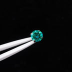 ETSY 4553763499 | IMAGE 3 | Vivid Emerald Green Moissanite Flat Back Stud