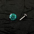 ETSY 4553763499 | IMAGE 4 | Vivid Emerald Green Moissanite Flat Back Stud