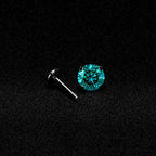 ETSY 4553763499 | IMAGE 6 | Vivid Emerald Green Moissanite Flat Back Stud