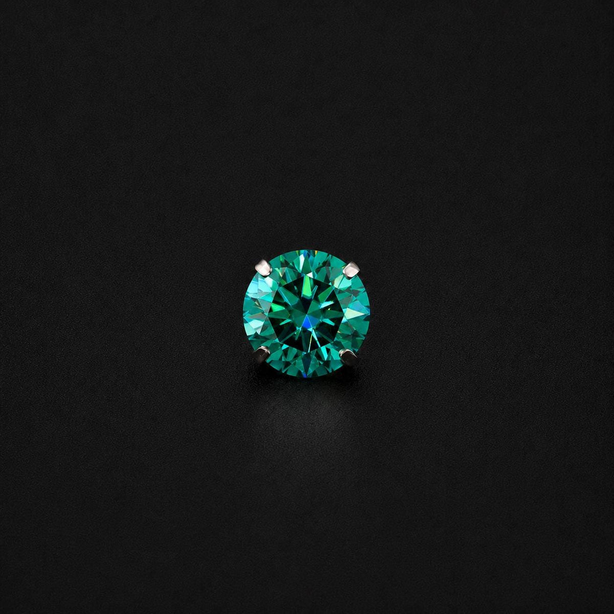 ETSY 4553763499 | IMAGE 7 | Vivid Emerald Green Moissanite Flat Back Stud