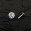 ETSY 4553675967 | IMAGE 3 | White Moissanite Flat Back Stud