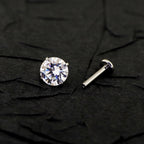 ETSY 4553675967 | IMAGE 3 | White Moissanite Flat Back Stud