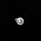 ETSY 4553675967 | IMAGE 4 | White Moissanite Flat Back Stud