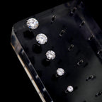 ETSY 4553675967 | IMAGE 6 | White Moissanite Flat Back Stud
