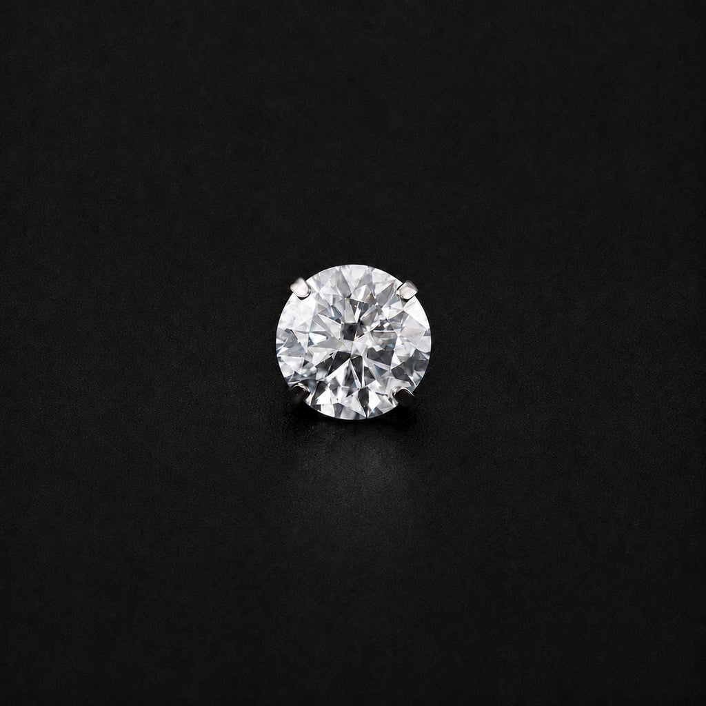 ETSY 4553675967 | IMAGE 7 | White Moissanite Flat Back Stud